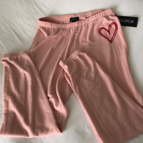 Wildfox Sketchy Heart Silver Pink Lounge Set ❤️ - Picture 7 of 13